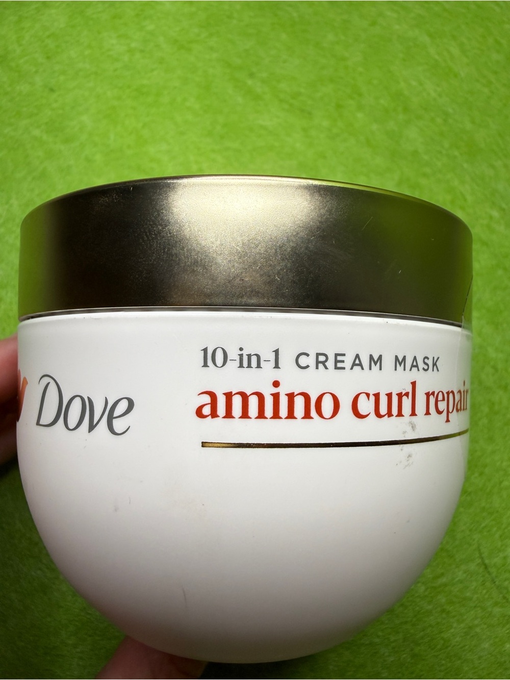 Dove Amino Curl Repair 10-in-1 Cream Mask - White & Gold